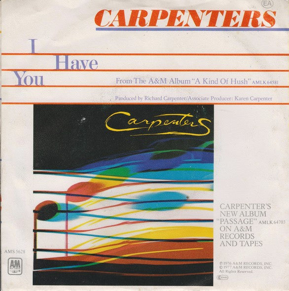 Carpenters : Sweet, Sweet, Smile (7", Single)