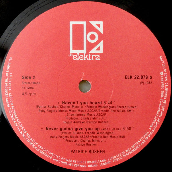 Patrice Rushen : Forget Me Nots (12", Mono)