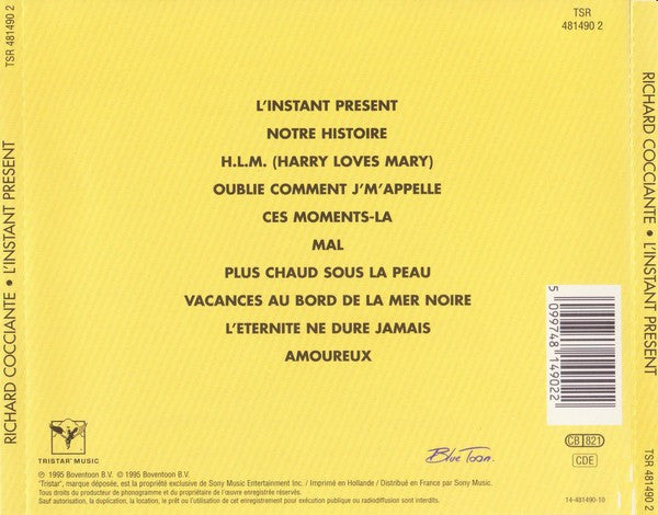 Richard Cocciante* : L'instant Présent (CD, Album)