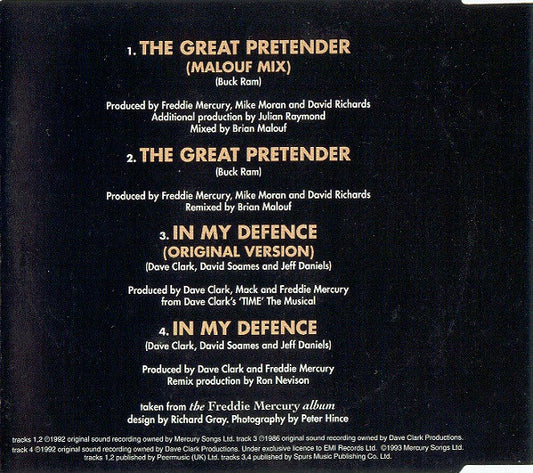 Freddie Mercury : The Great Pretender (Remix) (CD, Maxi)