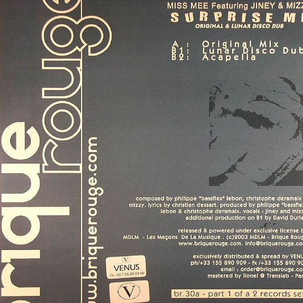 Miss Mee Featuring Jiney & Mizzy : Surprise Me (12")