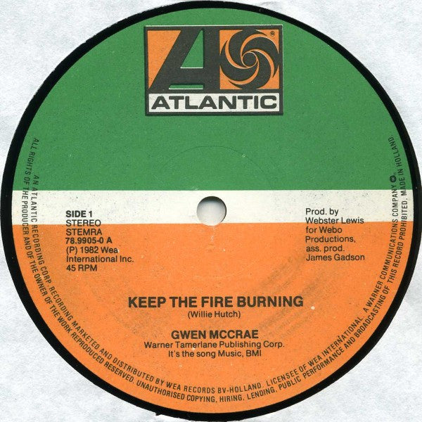 Gwen McCrae : Keep The Fire Burning (12", Maxi)
