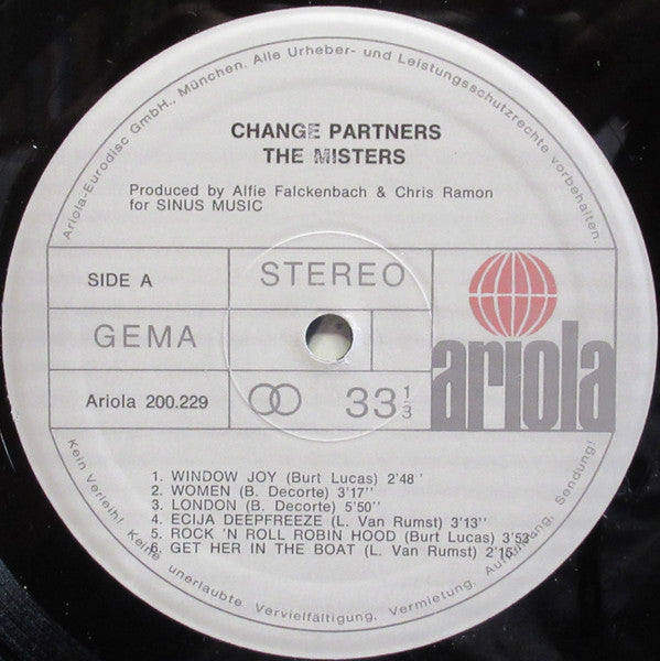The Misters : Change Partners (LP, Album)