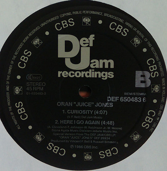 Oran 'Juice' Jones : Curiosity (12", Maxi)