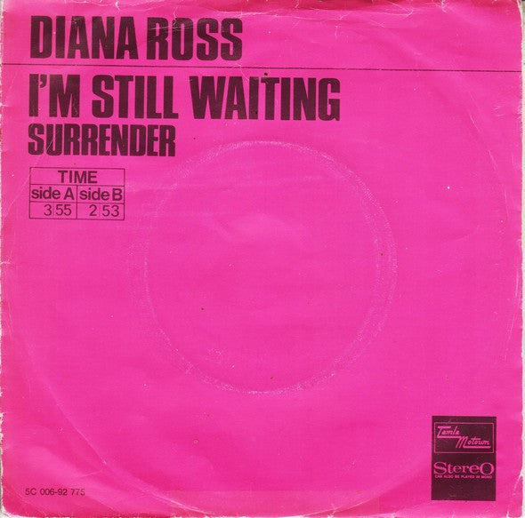Diana Ross : I'm Still Waiting / Surrender (7", Single, Pin)