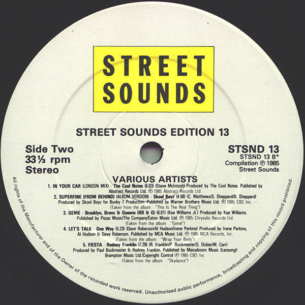 Various : Street Sounds Edition 13 (LP, Comp)