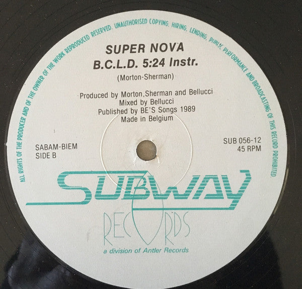 Super Nova : B.C.L.D. (12")