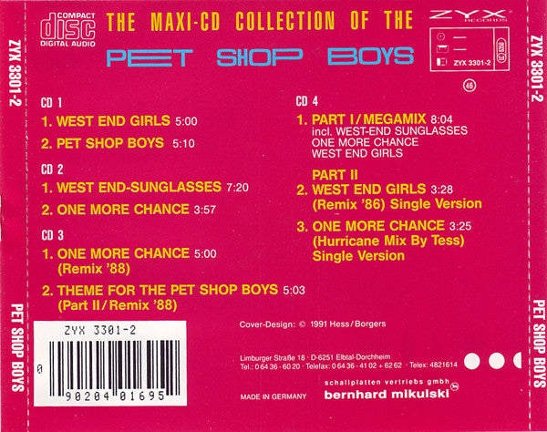 Pet Shop Boys : The Maxi-CD Collection Of The Pet Shop Boys (CD, Maxi, RE + CD, Maxi, RE + CD, Maxi, RE + CD, M)
