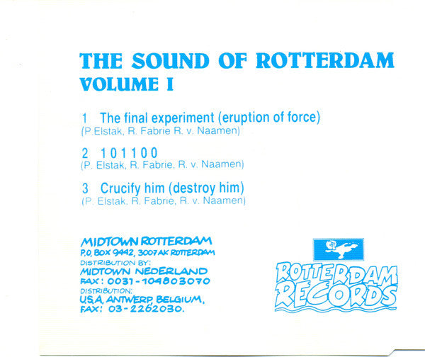 The Sound Of Rotterdam : Volume 1 (CD, Maxi)
