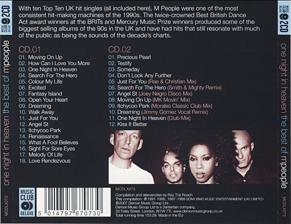 M People : One Night In Heaven The Best Of M People (2xCD, Comp)