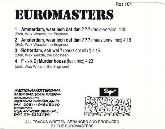 Euromasters : Amsterdam Waar Lech Dat Dan? (CD, Maxi, Ltd)