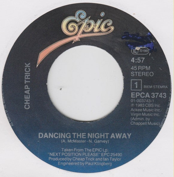 Cheap Trick : Dancing The Night Away (7", Single)
