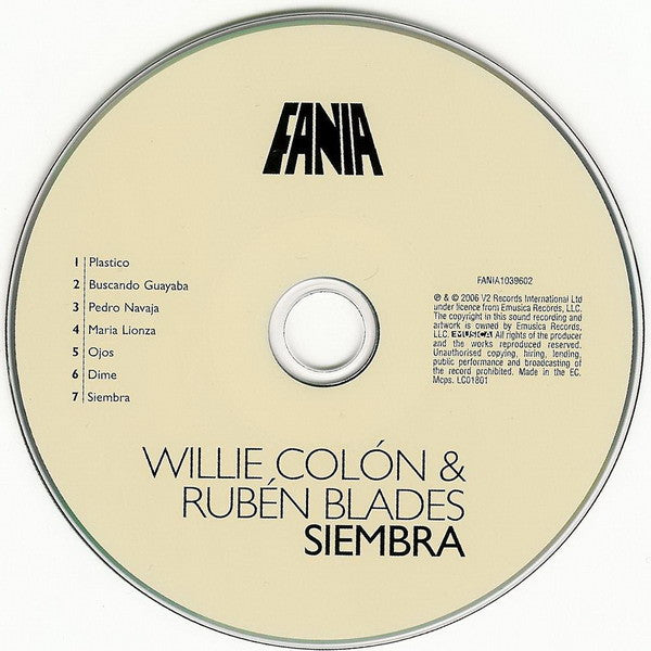 Willie Colón & Ruben Blades : Siembra (CD, Album, RE)