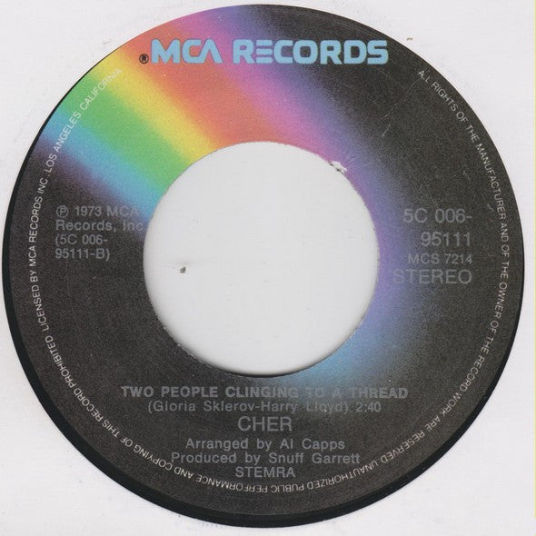Cher : Dark Lady (7", Single, Whi)