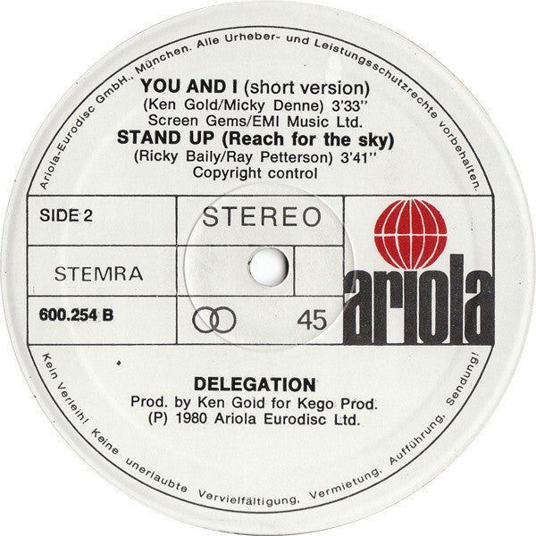 Delegation : You And I (12")