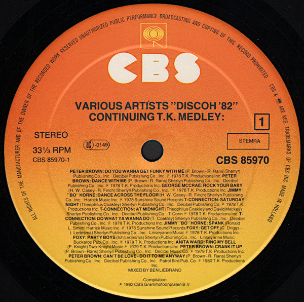 Various : Discoh '82 (LP, Comp, Mixed)