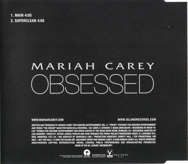 Mariah Carey : Obsessed (CD, Single, Promo)
