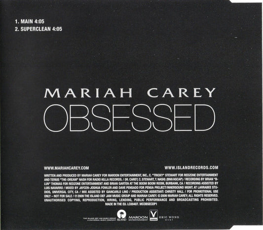 Mariah Carey : Obsessed (CD, Single, Promo)