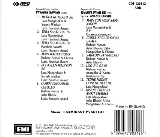 Laxmikant-Pyarelal : Pyaasa Sawan / Raaste Pyar Ke (CD, Comp, 2-o)