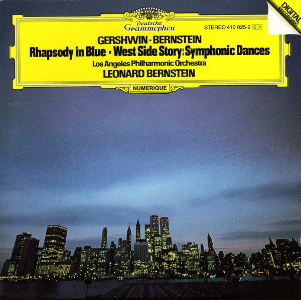 George Gershwin • Leonard Bernstein - Los Angeles Philharmonic Orchestra, Leonard Bernstein : Rhapsody In Blue · West Side Story: Symphonic Dances (CD, Album)