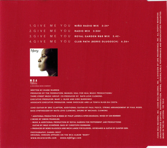 Mary J. Blige : Give Me You (CD, Maxi)
