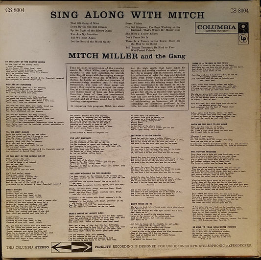 Mitch Miller And The Gang : Sing Along With Mitch (LP)