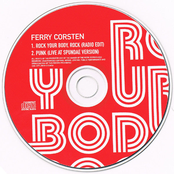 Ferry Corsten : Rock Your Body, Rock (CD, Single)