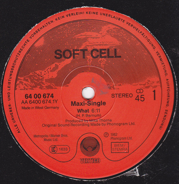 Soft Cell : What! (12", Maxi, RP)