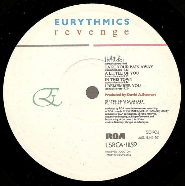 Eurythmics : Revenge (LP, Album)