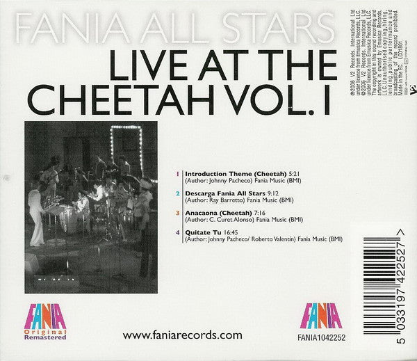 Fania All Stars : Live At The Cheetah Vol.1 (CD, Album, RE, RM)