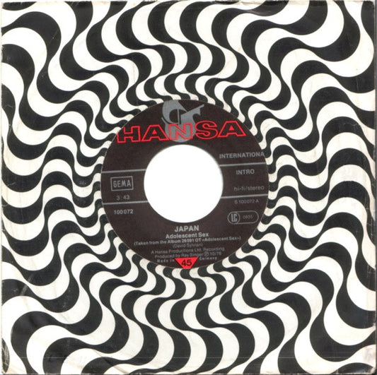 Japan : Adolescent Sex (7", Single)