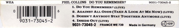 Phil Collins : Do You Remember? (CD, Maxi)
