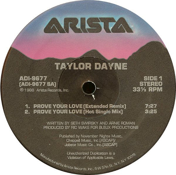 Taylor Dayne : Prove Your Love (12", Single)