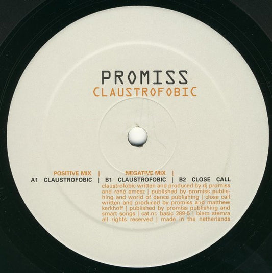Promiss : Claustrofobic EP (12")