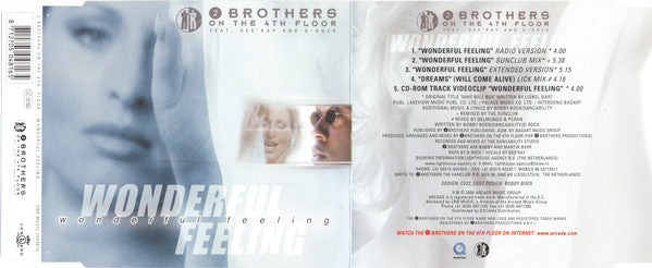 2 Brothers On The 4th Floor Feat. Des'Ray And D-Rock : Wonderful Feeling (CD, Maxi, Enh)