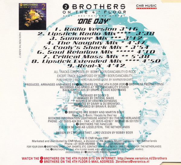 2 Brothers On The 4th Floor Feat. Des'Ray And D-Rock : One Day (CD, Maxi)