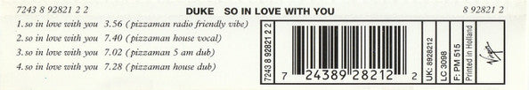 Duke : So In Love With You (CD, Maxi)