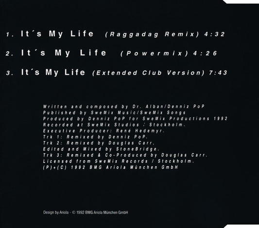 Dr. Alban : It's My Life (Raggadag Remix) (CD, Maxi)