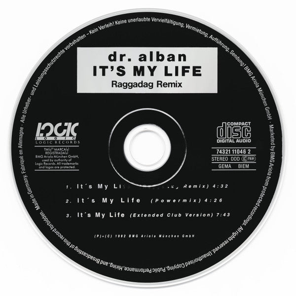 Dr. Alban : It's My Life (Raggadag Remix) (CD, Maxi)