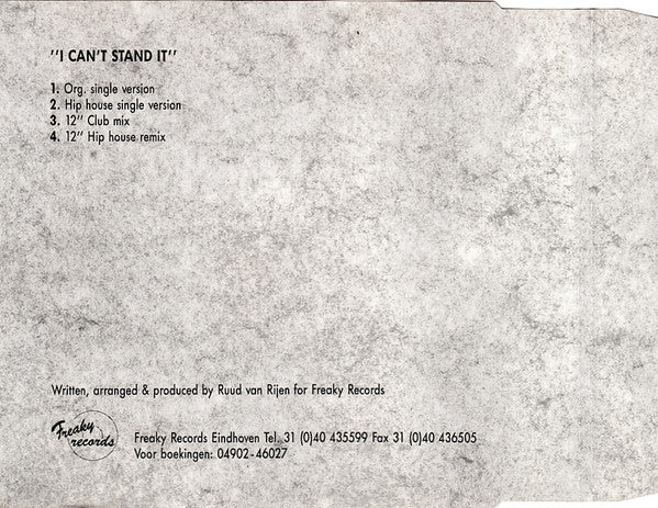 Twenty 4 Seven Feat. MC FIXXit* : I Can't Stand It (CD, Mini, Maxi)