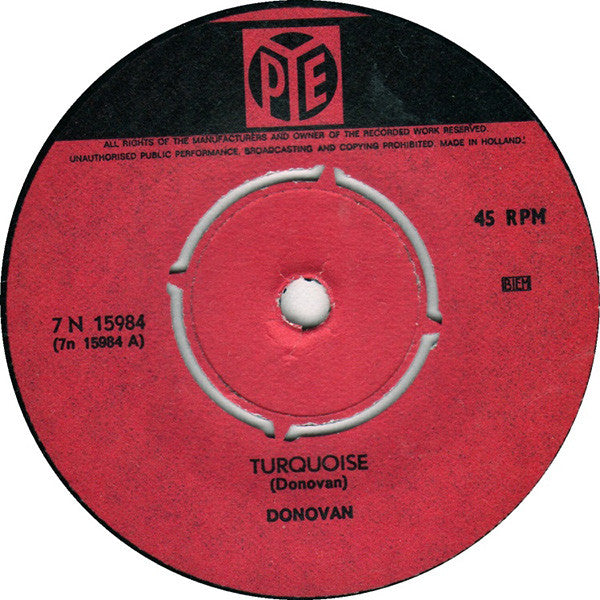 Donovan : Turquoise / Hey Gyp (Dig The Slowness) (7", Single, 4-P)