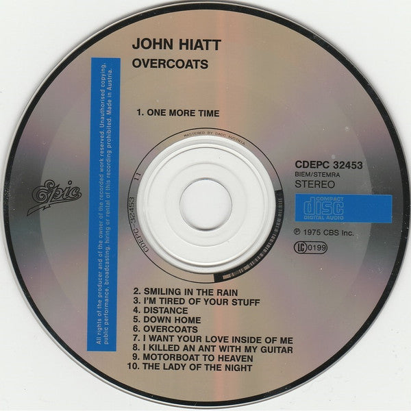 John Hiatt : Overcoats (CD, Album, RE)