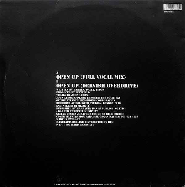 Leftfield, John Lydon : Open Up (12", Single)