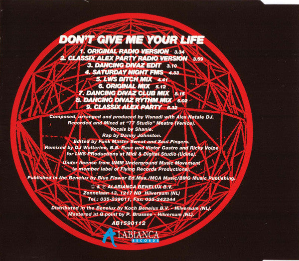 Alex Party : Don't Give Me Your Life (CD, Maxi)