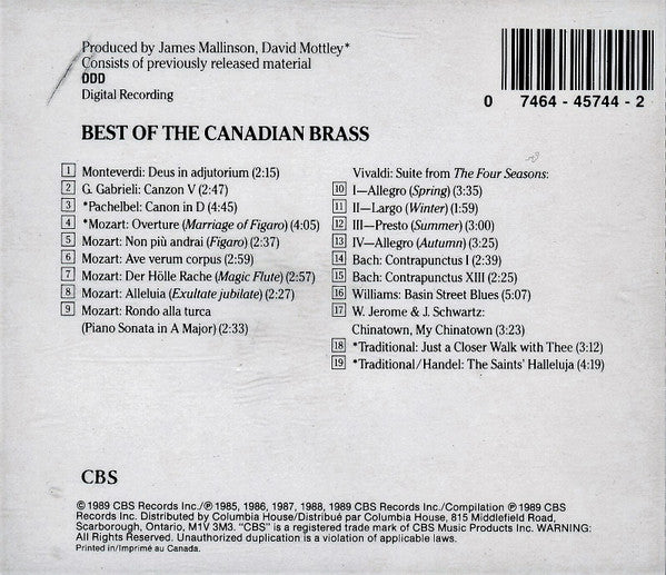 The Canadian Brass : Best Of The Canadian Brass (CD, Comp)