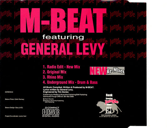 M-Beat Featuring General Levy : Incredible (New Re-Mixes) (CD, Single)