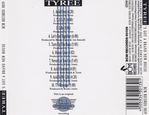 Tyree Cooper : Tyree's Got A Brand New House (CD, Album)