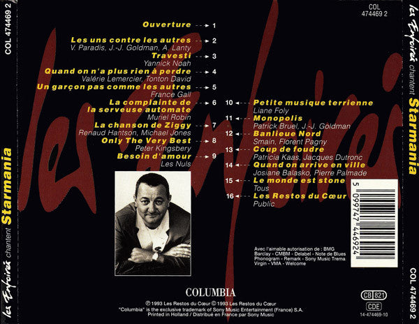 Les Enfoirés : Les Enfoirés Chantent Starmania (CD, Album)
