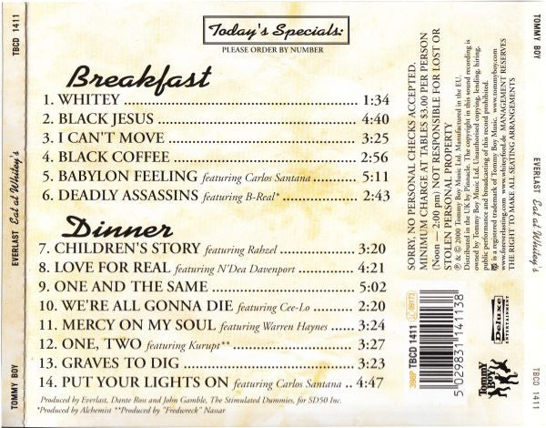 Everlast : Eat At Whitey's (CD, Album)