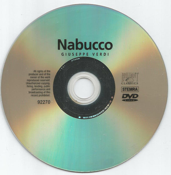 Giuseppe Verdi : Nabucco (Drama In Four Parts By Giuseppe Verdi) (DVD)